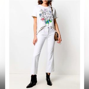 R13 kick fit jean in kent ecru